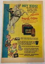 1952 Aladdin School Lunch Kit ad page ~ HOPALONG CASSIDY ~ lunchbox picture