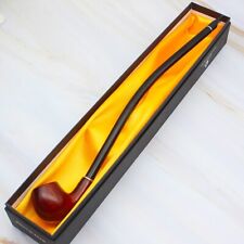 41cm Long Churchwarden Tobacco Smoking Pipe Handcrafted Wooden Durable Gift Box picture