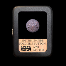 1 Original WW1 Soldier's Button - British Empire - With Display Case picture
