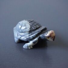 Mini Turtle Figurine Art Hand Carved Stone Rock 2-1/2