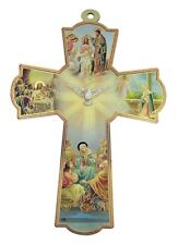The Annunciation of Our Lady with Holy Dove Wooden Wall Cross Crucifix, 8 1/4 In picture