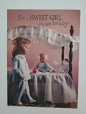 Vtg KATHE KRUSE Doll CARD For Sweet GIRL on Her BIRTHDAY Hallmark Orig 15cent picture