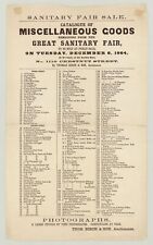 [Civil War Objects for sale:] Sanitary Fair Sale.…by Thomas Birch & Son. 1864. picture