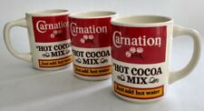 VTG 3 Carnation Hot Cocoa Mix Coffee Mugs Cups Collectibles Advertising  picture