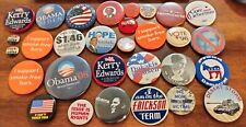 34 vintage political pins democrat republican issues Adlai Estes Obama Bush lot picture