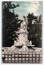 1907 Heinrich Heine Monument Fountain New York NY Antique Posted Postcard picture