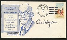 Carl Hayden d1972 signed autograph auto First Day Cover US Senator Arizona FDC picture