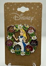 Disney Alice in Wonderland Alice Flower Wreath Enamel Pin NWT picture