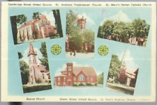 pk76945:Postcard-Vintage Multiview of Churches in Lindsay,Ontario picture
