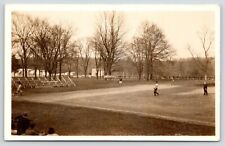 RPPC Bottom of the 9th~Batter Swings~Empty Stands~Two Umpires~Scoreboard~c1918 picture