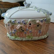 VTG Gibson Porcelain Soup Tureen W/Lid & Ladle Home Sweet Home Spring Birdhouse  picture