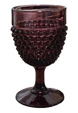 Vintage Wright Glass Co. MCM Footed Goblet Amethyst 5.75