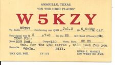 QSL 1946  Amarillo Texas    radio card picture