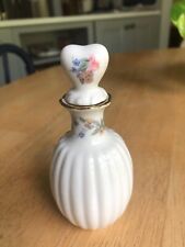 Vintage Lenox Perfume Bottle With Floral Pattern, Heart Shaped Stopper, 4.75” picture