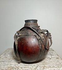 Leather banded water Gourd with Drinking. Maasai culture, Kenya. picture