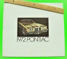 1972 PONTIAC MASSIVE 60-pg PRESTIGE BROCHURE Grand Prix GTO Wagons TRANS AM Xlnt picture