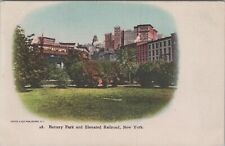 c1905s PC NY New York Battery Park and Elevated Railroad Train UNP B4613d3.5 picture