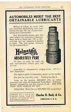 1912 Helmet Oil Ad: Charles H. Besly & Co. Bearing Grease - Chicago, Illinois picture