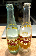 Vintage Royal Crown RC Cola 12 Oz Bottle Pyramids 1936 USA 1 green/1 clear picture