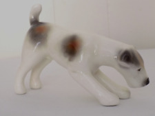 Vintage C. 1920s-30s Porcelain Jack Russell Terrier Figurine W/Hallmarks picture