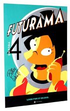 Futurama 2012 SDCC Mini Poster #4 Signed w/COA Billy West with Art by Amy Wong picture