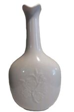 Vintage Royal Copenhagen Denmark White Decanter Vase Floral Design 4494 (Flaws) picture