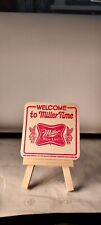 Vintage Welcome To Miller Time 1984 Beer Cardboard Coasters  Vintage 2 Sided picture