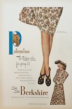 1947 Sheer Berkshire Stocking Vintage Ad Palomino picture