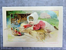 Victorian-era Large Format Adv. TRADE CARD*WOOLSON SPICE*LION COFFEE*MIDSUMMER*J picture