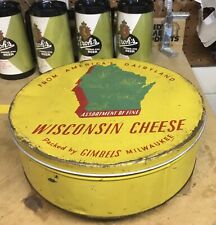 Vintage Wisconsin Cheese Tin ~ “From America’s Dairy land” ~Gimbels ~Milwaukee picture