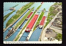 Postcard, Michigan, Sault Ste. Marie,  M/V Stewart J. Cort in Soo Locks, Unused picture