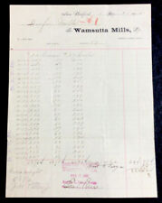 1895 Billhead New Bedford Maine Wamsutta Mills Durfee Mills #b10 picture