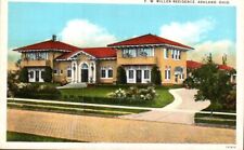 Postcard OH FW Miller Residence Ashland Ohio White Border 1915-1930 picture