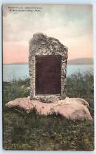 FRYEBURG, ME Maine ~Handcolored BATTLE GROUND Monument Oxford County  Postcard picture