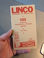 Old Original 1935 LINCO Football Rules Big Ten Indiana - Lincoln Marathon picture