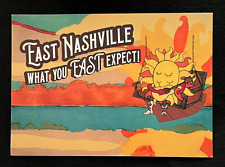 Postcard East Nashville What You East Expect Sun Guitar Porch Swing       A4 picture