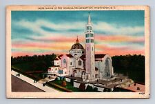 Shrine of the Immaculate Conception Washington D.C. Linen Postcard picture