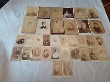 Lot Of 34 Antique Cabinet Photos Great Photos Mostly 1870-1890 picture