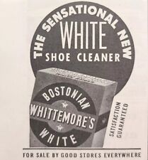 Whittemore's Bostonian White Shoe Cleaner Sensational Vintage Print Ad 1936 picture