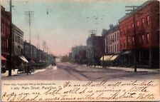 1905 Hand Colored Postcard Main Street in Massillon, Ohio picture