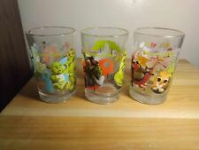McDonald's Dreamworks Shrek the Third 2007 Glass Collector's Cups Set of 3 EUC picture