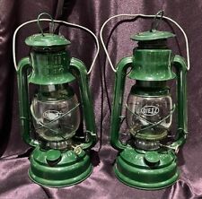 A Pair Of DIETZ Vintage NO. 78 Green Hurricane Lanterns picture