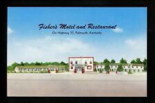 Hotel Motel postcard Kentucky KY Falmouth, Fisher's Motel & Restaurant chrome picture