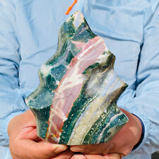 2.5Lb Natural Colorful Ocean Jasper Torch Quartz Crystal Flame Point Healing picture