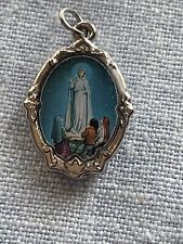 Our Lady of Fatima Catholic Medal Pendant Charm | Silver Tone picture