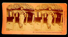 1893 Columbian Exposition stereoview card Samoan native stereoview picture