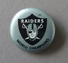 Vintage 1970s 80s Oakland Raiders World Champions Super Bowl pin rare button picture