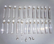 Vintage Chandelier Clear Prism Glass Crystals Asfour 22mm Square/76mm Rectangle picture