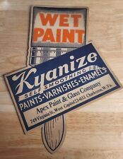 Vintage Original KYANIZE Wet Paint Advertising Self Smoothing Card Stock picture