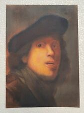 REMBRANDT Drawing on paper (Handmade) signed and stamped vtg art picture